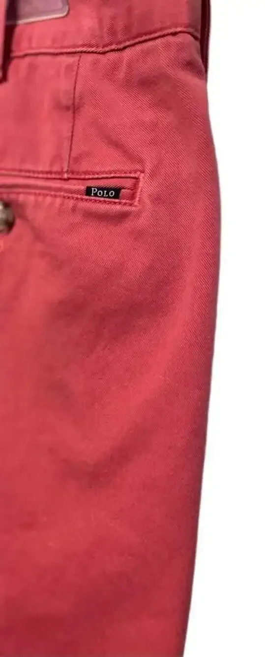 Polo Ralph Lauren Shorts Men 36 Pink Classic Fit 9 Chino Flat Front Nantucket